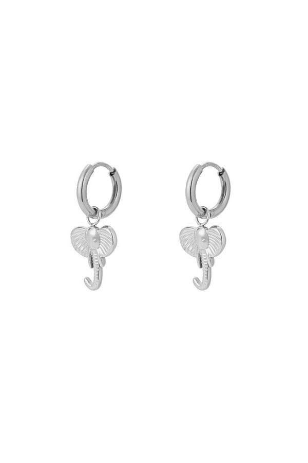 Oorbellen olifant zilver