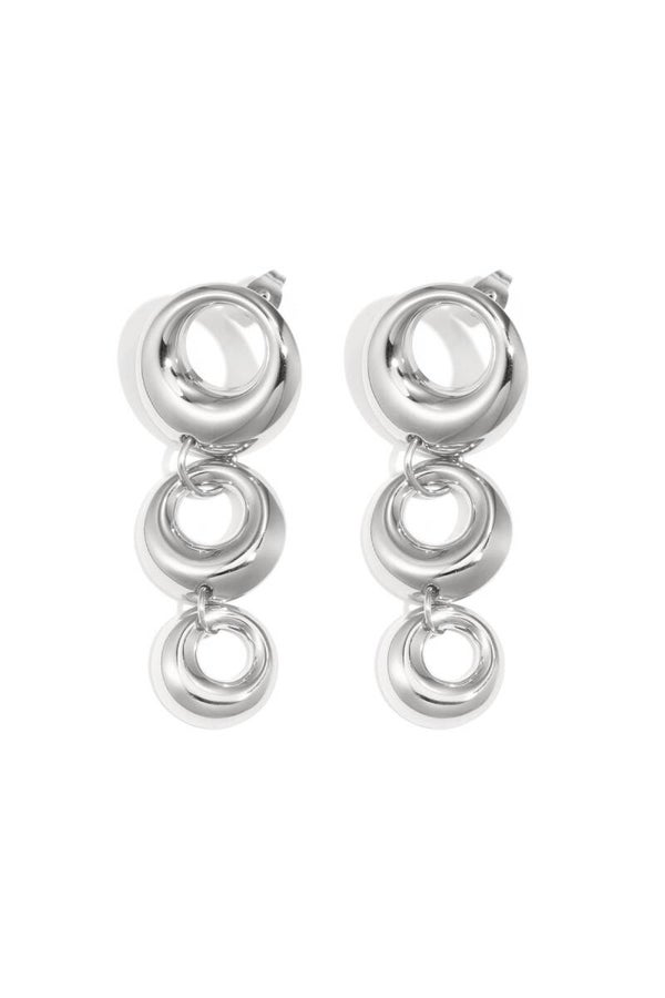 Oorbellen cirkels zilver