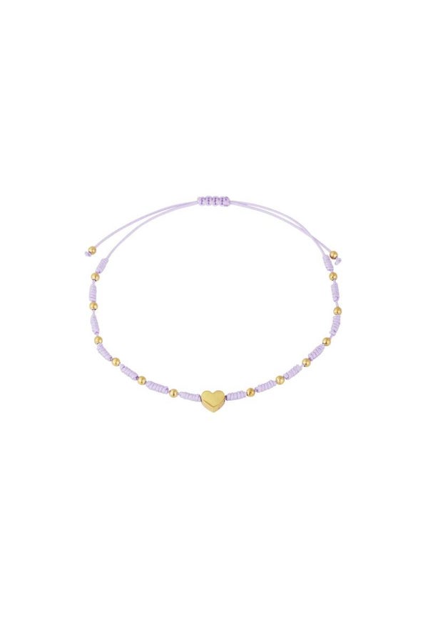 Armband love pop goud | lila
