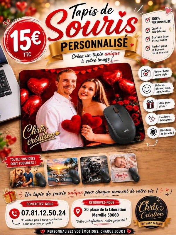 Tapis de souris personnalisé 🖥️✨
