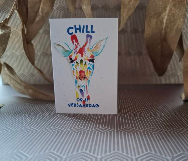Cadeaukaartje "chill op je verjaardag"
