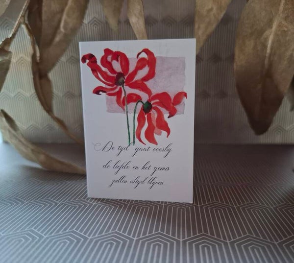 Kaartje voor op bijv. een rouwboeket