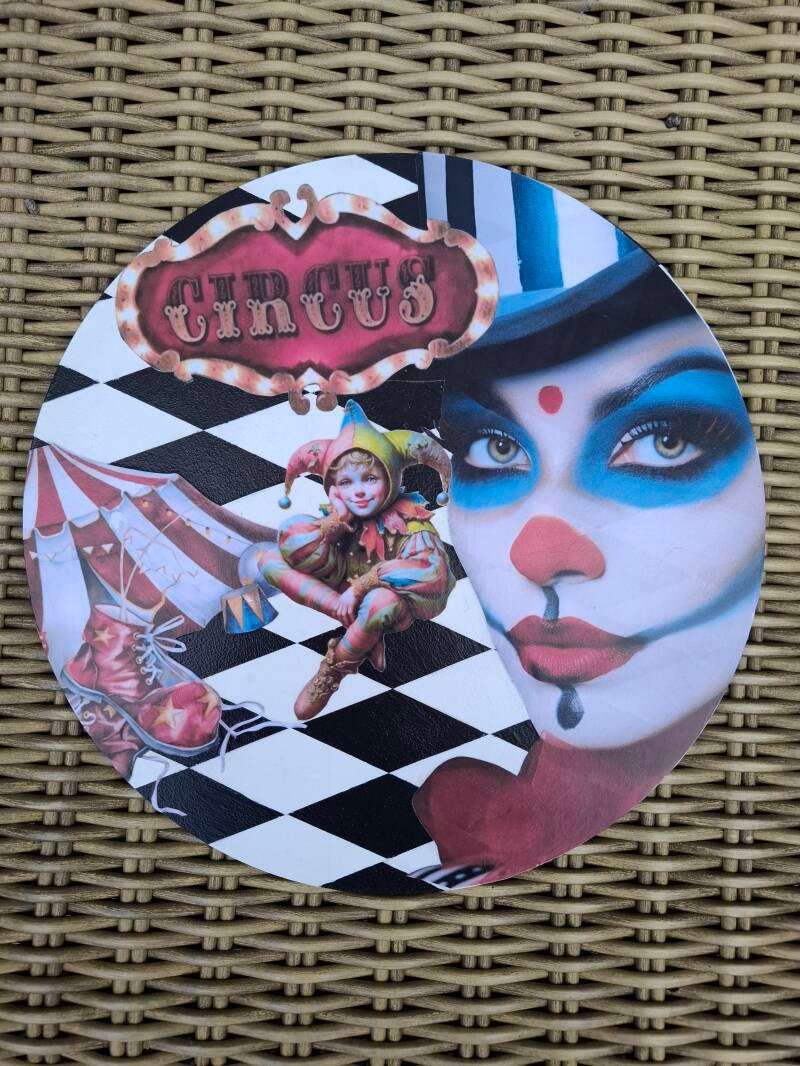 Muurcirkel met circus thema 30 cm