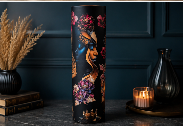Hoge smalle zwarte vaas - Black beauty