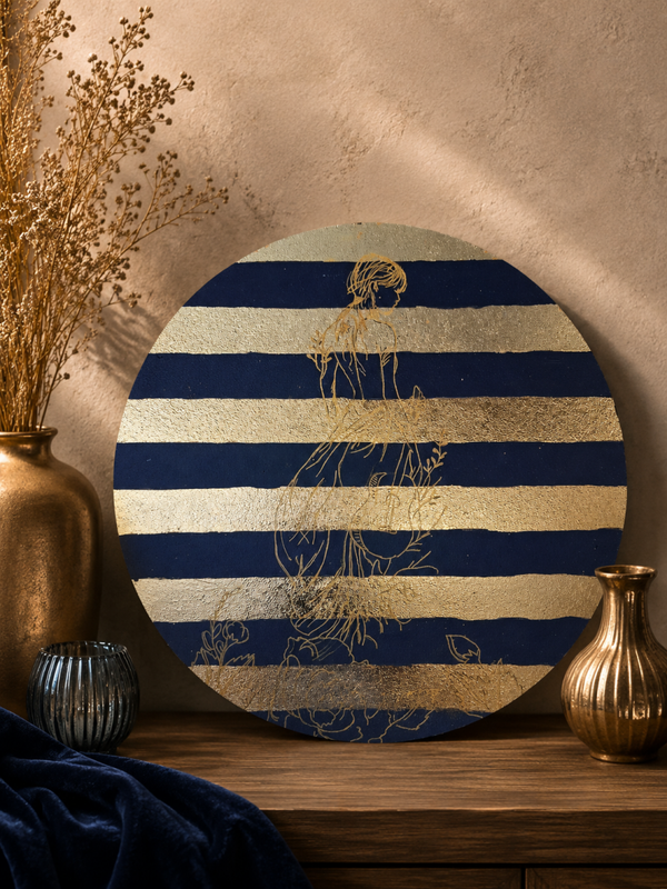 Muurcirkel Golden Silhouette – 30 cm