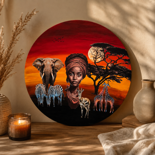 Muurcirkel met Afrika thema - Afrika