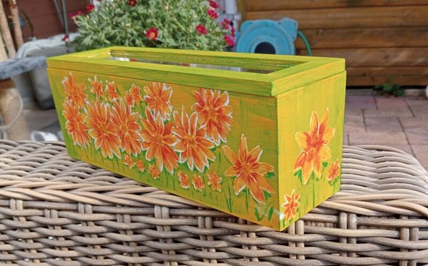 Groene theedoos 5 vaks