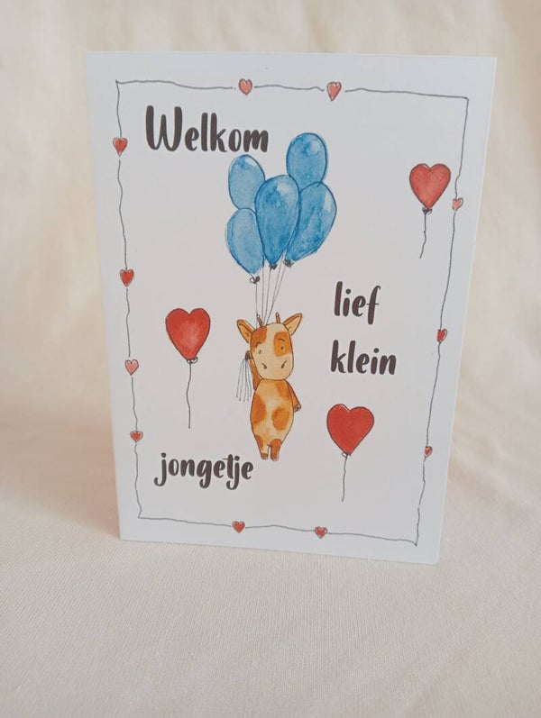 Geboorte kaart Welkom lief klein jongetje2