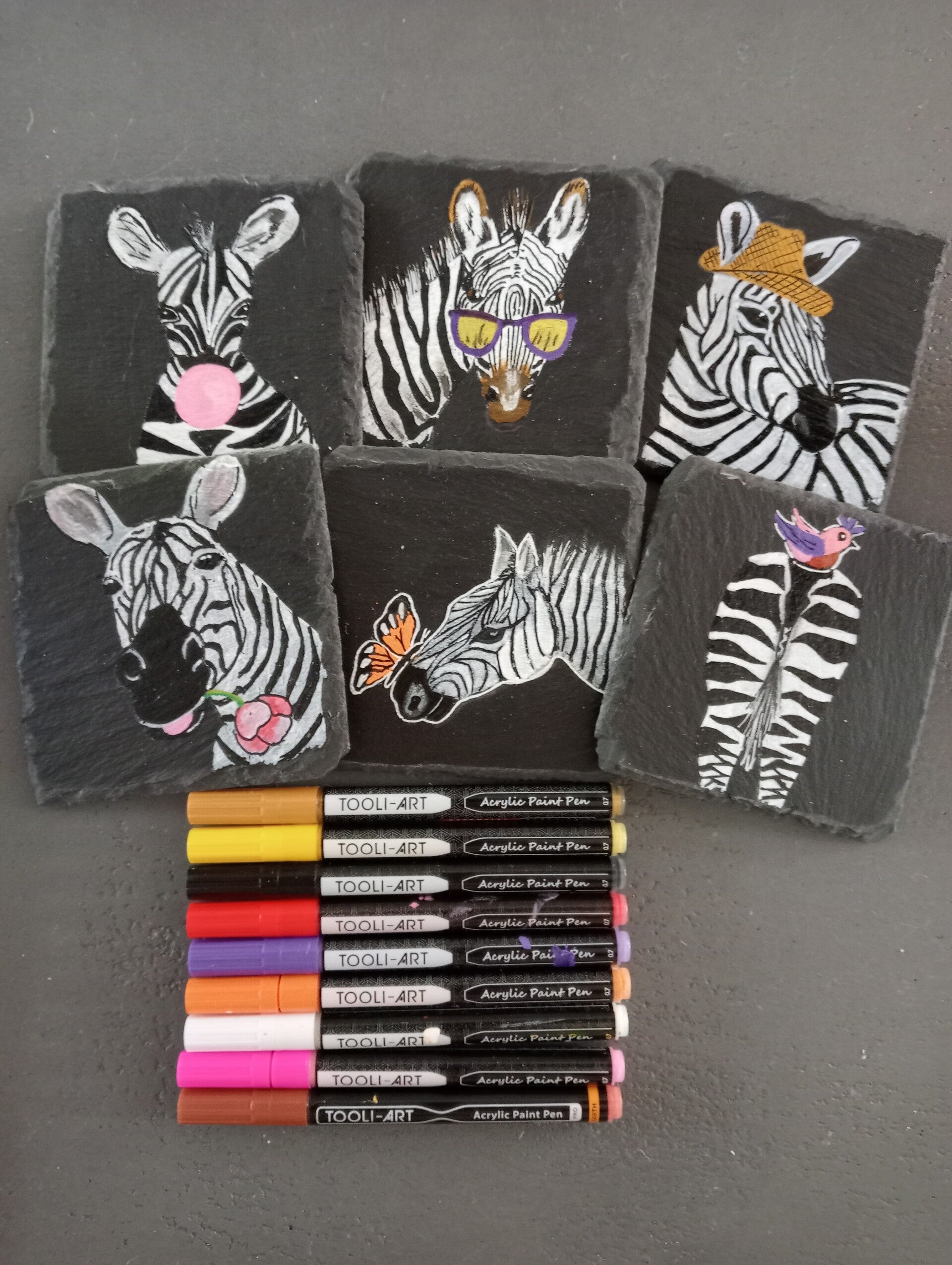 Zebra`s set van 6