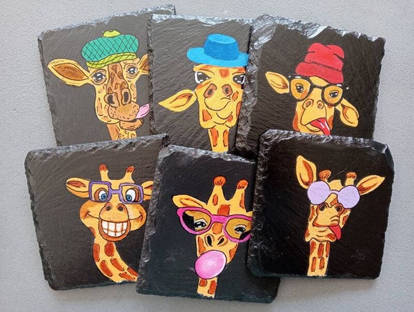 Maffe giraffen set van 6