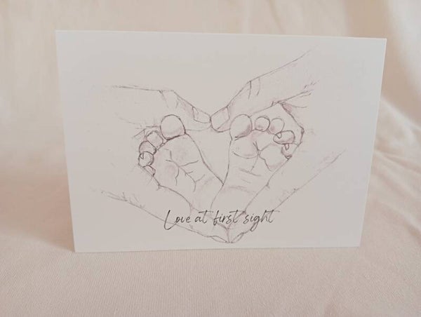 Geboorte kaart Love at first sight