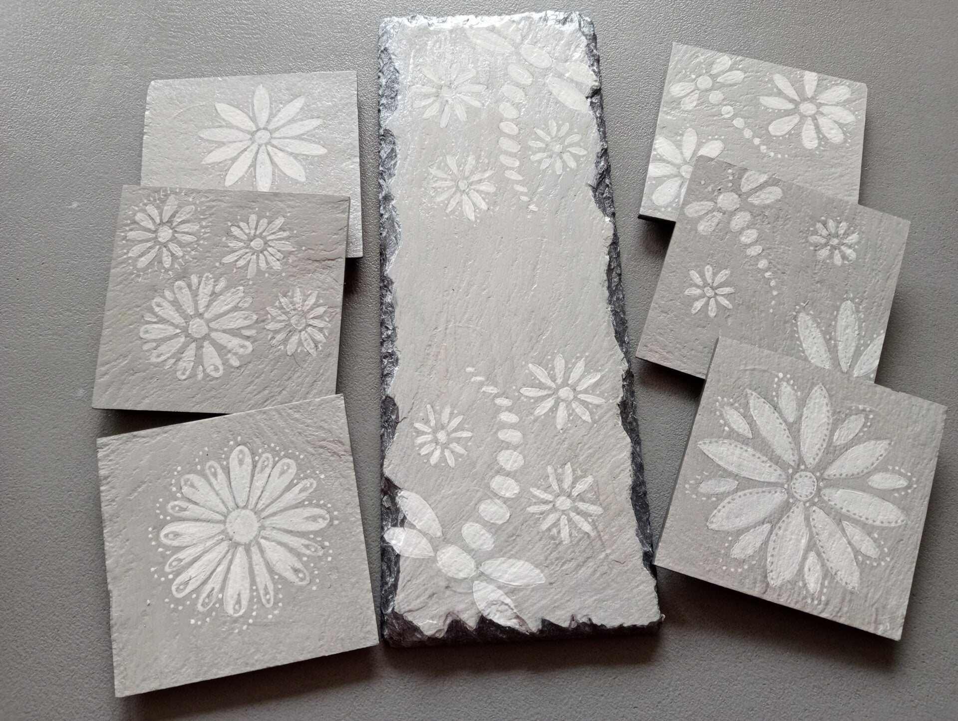 Zilver met witte afbeelding set van 7