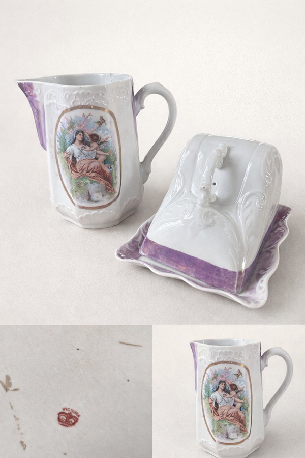 Water Jug and Cheese Plate and cover