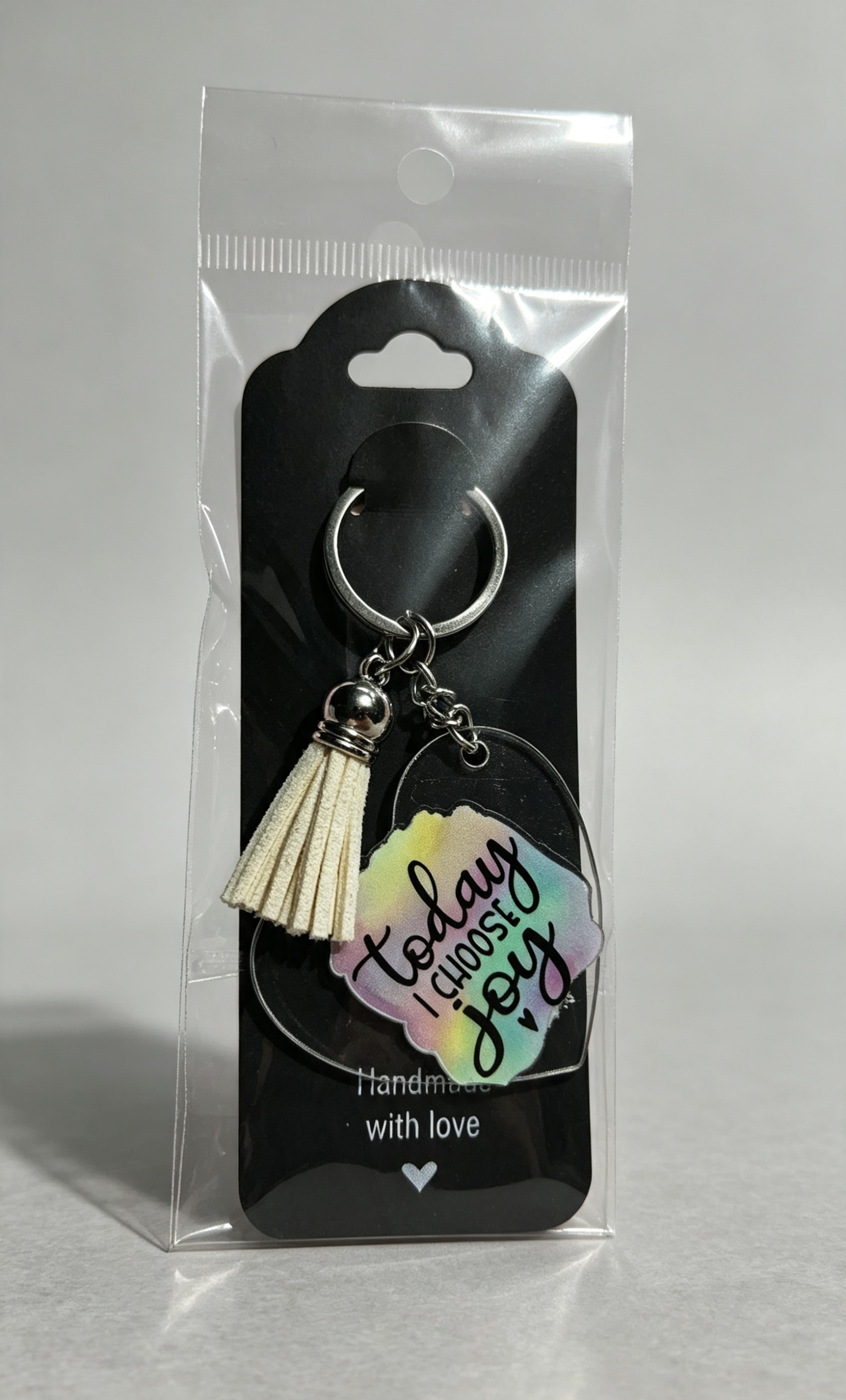 Today I Choose Joy | Funny Double-Sided Keyring | Inspirational & Sarcastic Gift