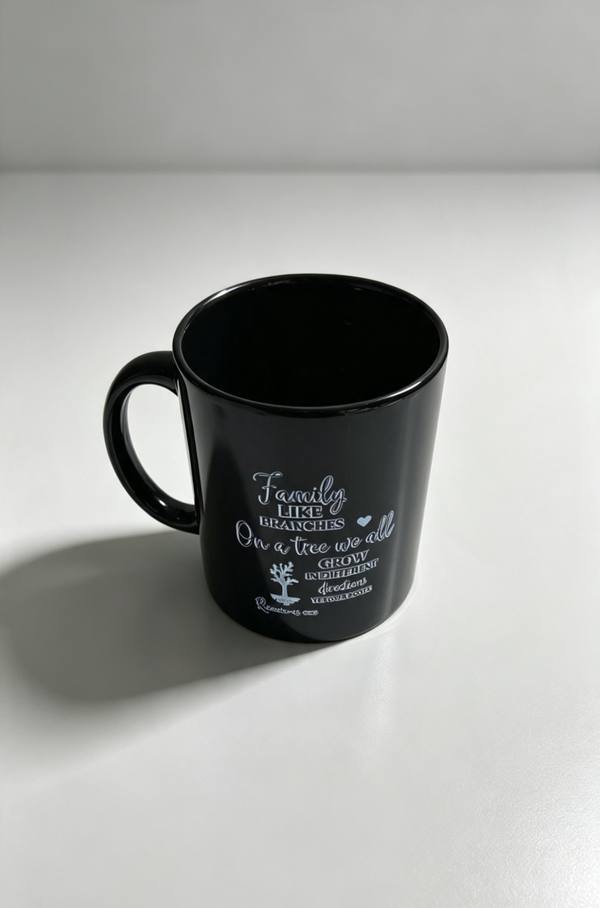 Family Are Like Branches on a Tree Mug – Meaningful Family Quote Coffee Cup – Family Gift – Housewarming Mug – Gift for Mum, Dad, Grandparents