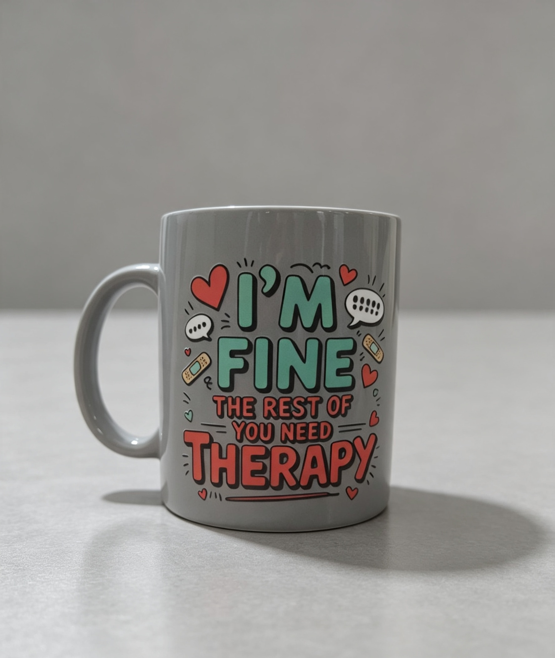 I'm Fine, the Rest of You Need Therapy Mug | Funny Coffee Mug | Sarcastic Tea Cup | Humorous Gift | Novelty Mug | Gift for Friends