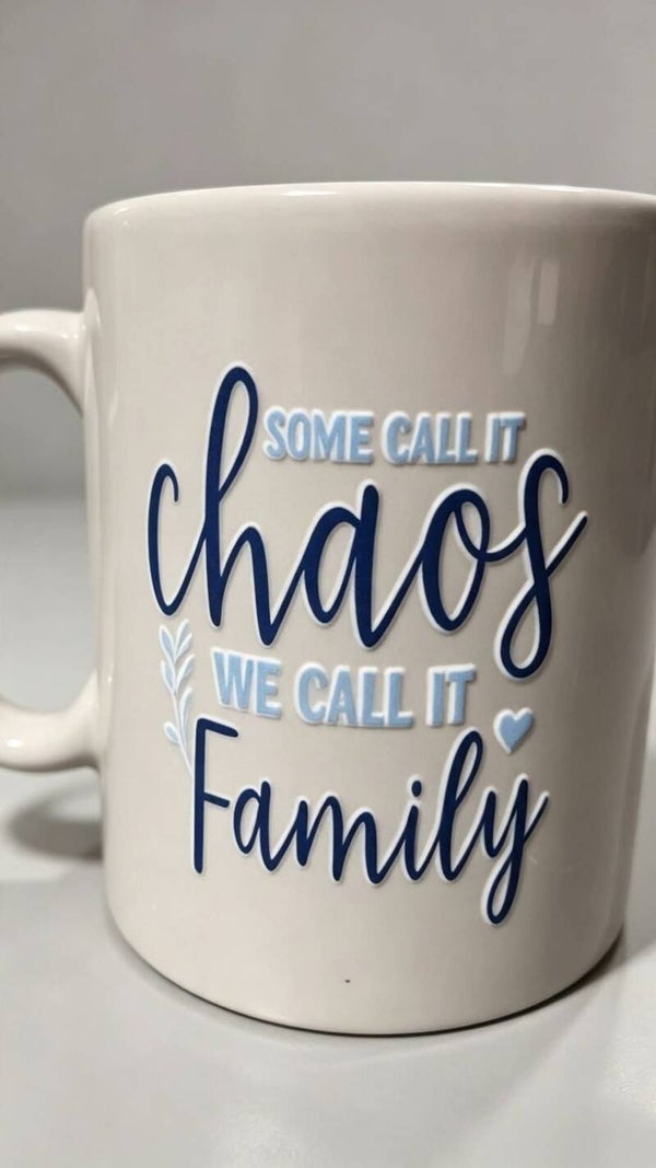 Some Call It Chaos We Call It Family Mug | Funny Relatable Family Quote Cup | Gift For Mum, Dad, Siblings, Home | Novelty Family Humour