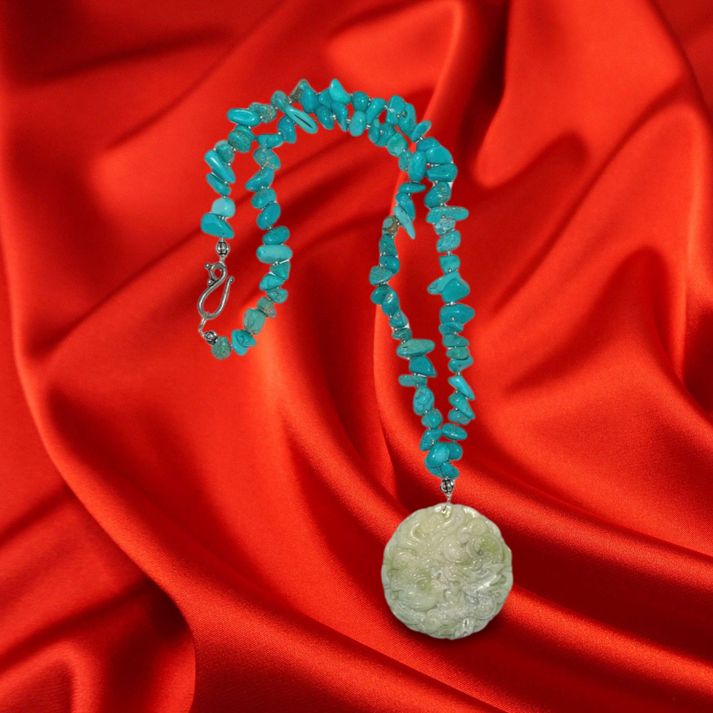 Collar turquesa y jade