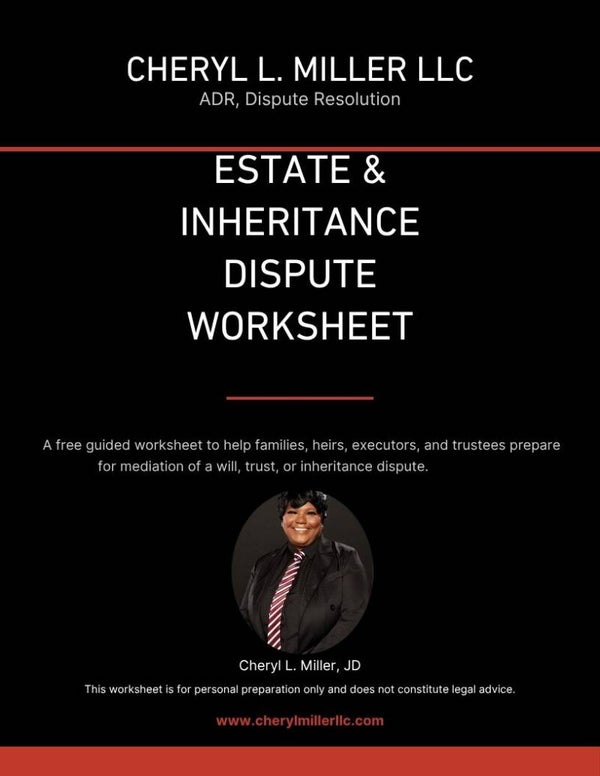 Estate & Inheritance Dispute Worksheet