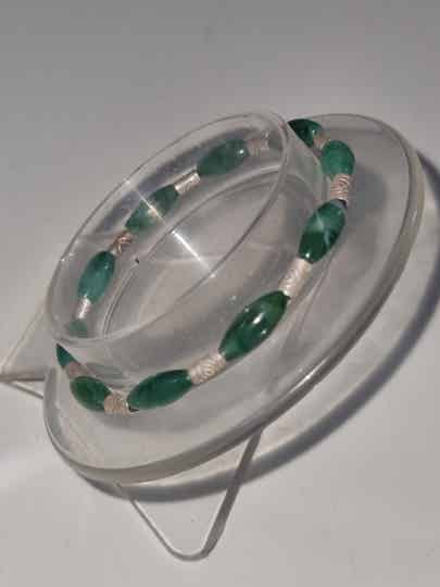 Bracelet Prasem et argent