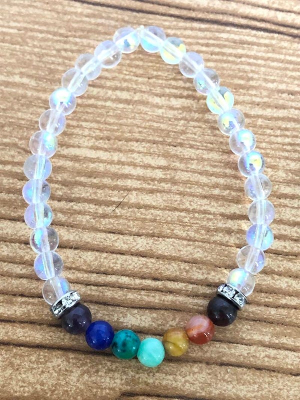 🧿 Unisex Chakra Gemstone Stretch Beaded Bracelet
