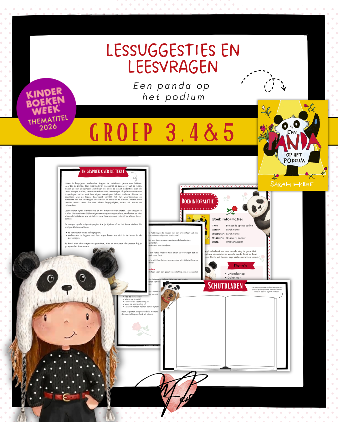 Lessuggesties en leesvragen -  Een panda op het podium (groep 3,4 & 5)