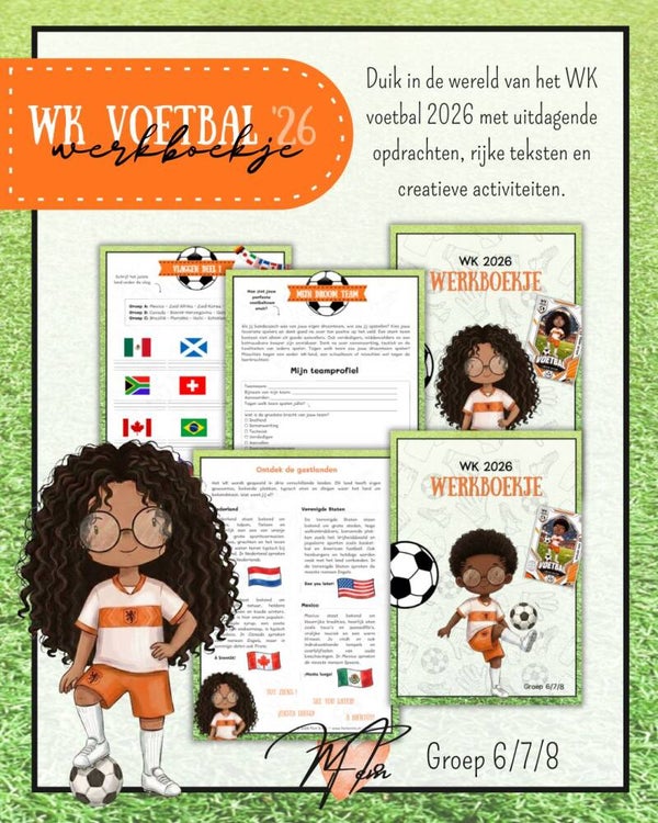 WK Voetbal 2026 werkboekje groep 6 t/m 8