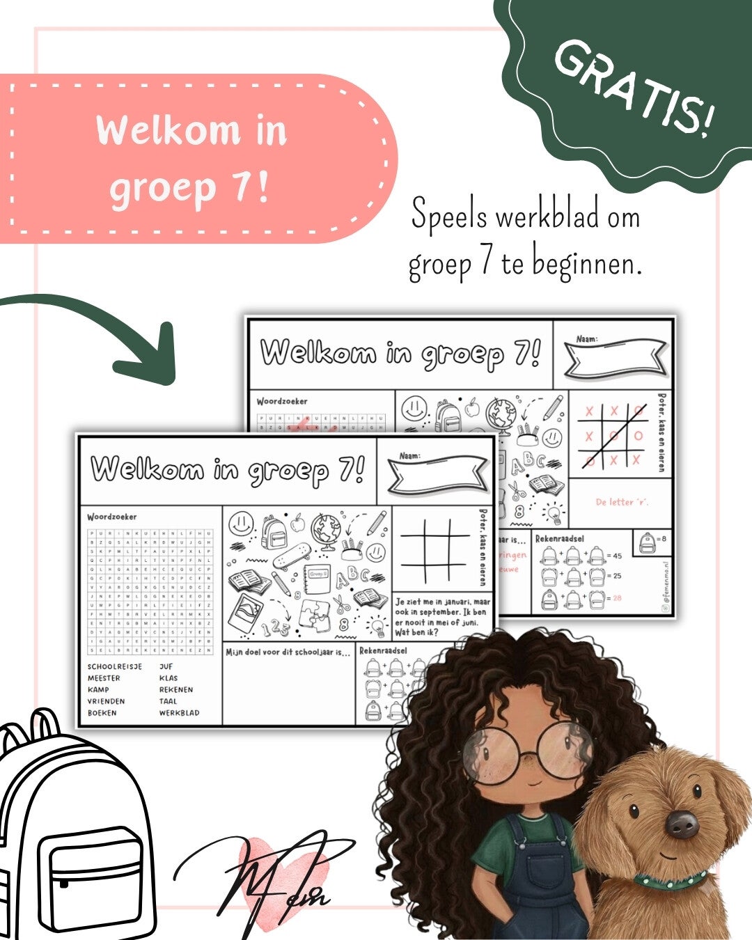 Welkom in groep 7 werkblad