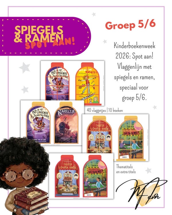 Spiegels en ramen vlaggenlijn groep 5/6 – Kinderboekenweek 2026 ‘Spot aan!’