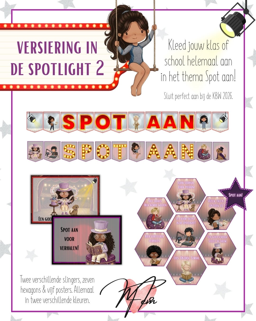 Versiering in het thema van de KBW 2026 - Spot aan! Bovenbouw