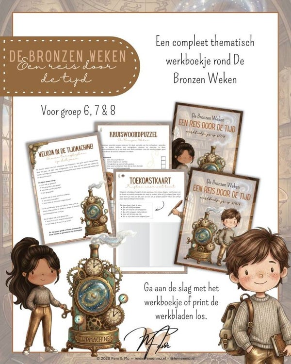 Thematisch Bronzen Weken werkboekje – Een reis door de tijd (groep 6/7/8)
