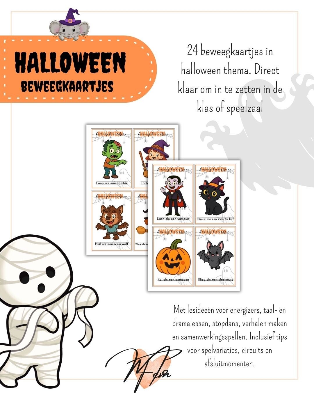 Halloween - Beweegkaartjes (groep 1 t/m 3)