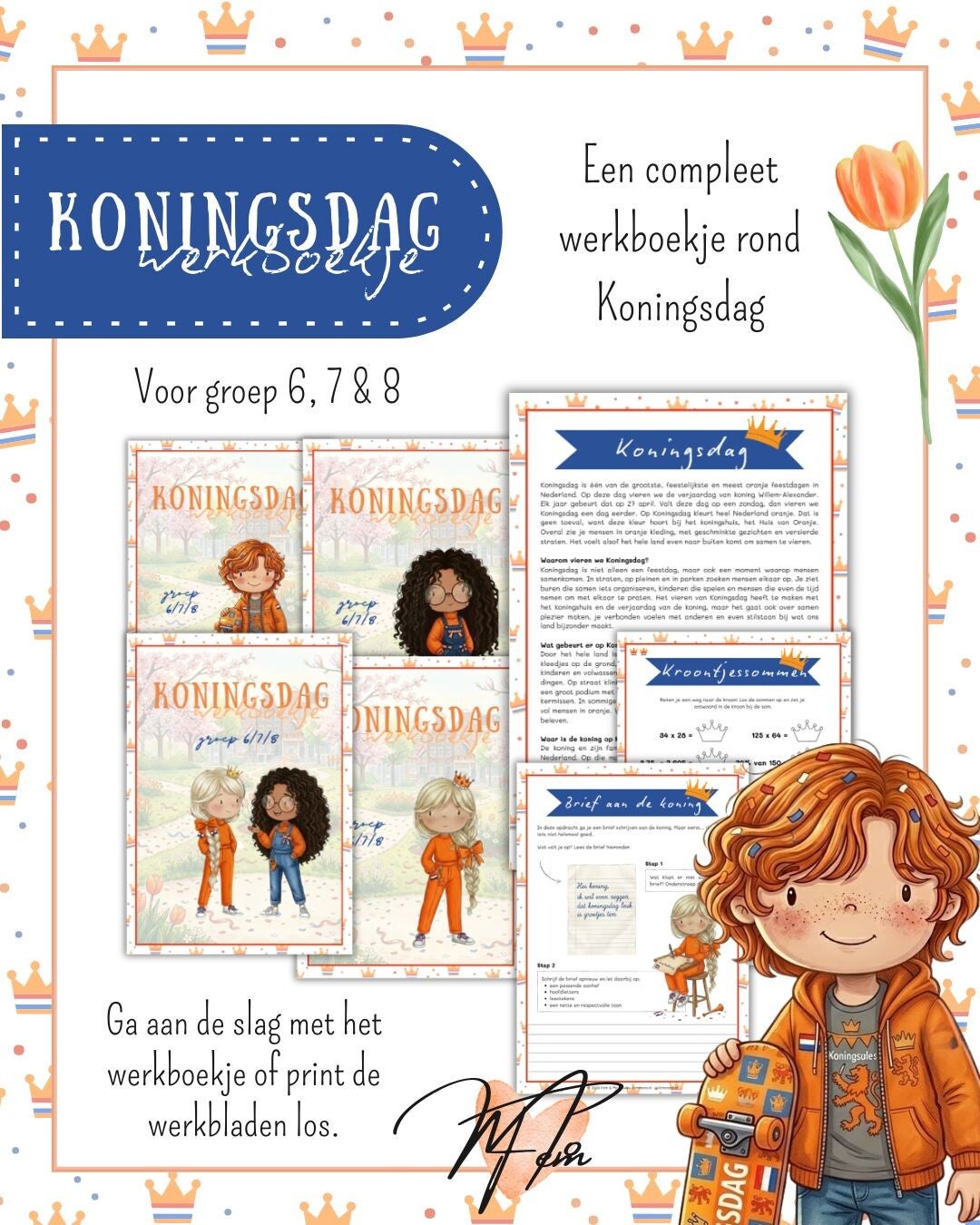 Koningsdag werkboekje (groep 6/7/8)