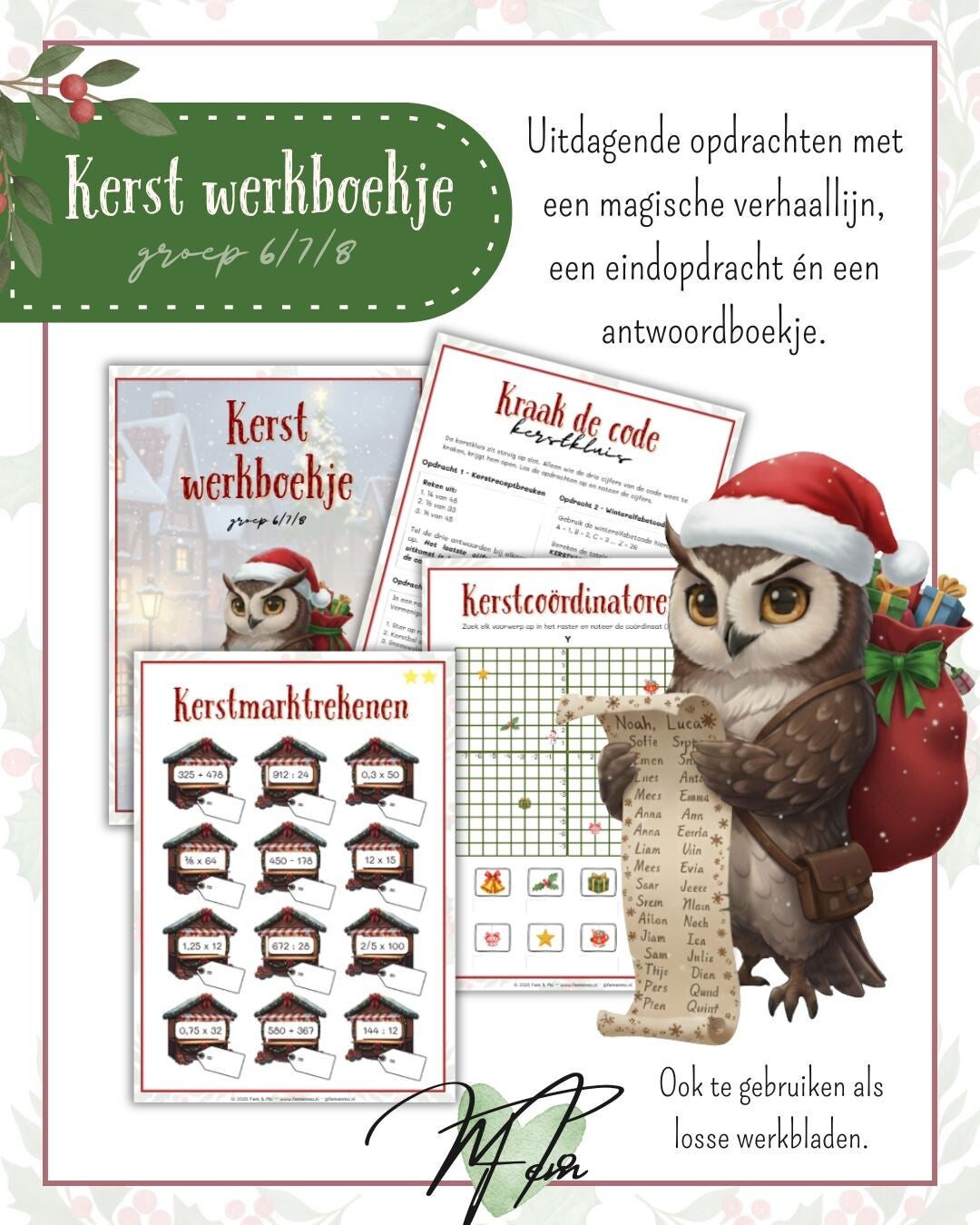 Kerst werkboekje – Groep 6/7/8