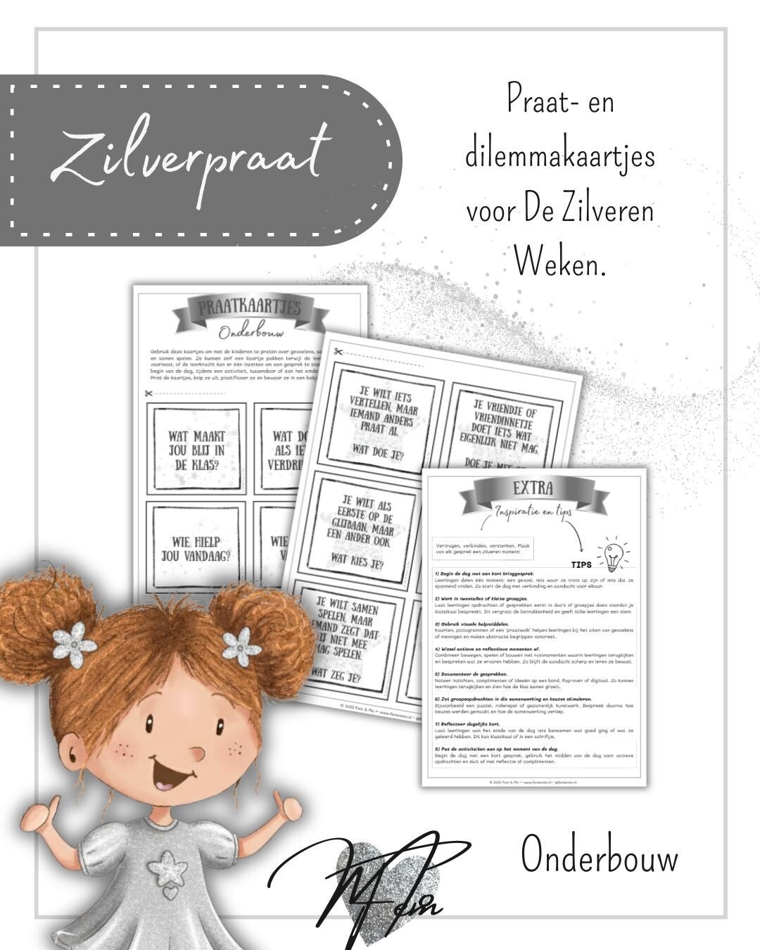 Praat- en dilemmakaartjes onderbouw – voor De Zilveren Weken