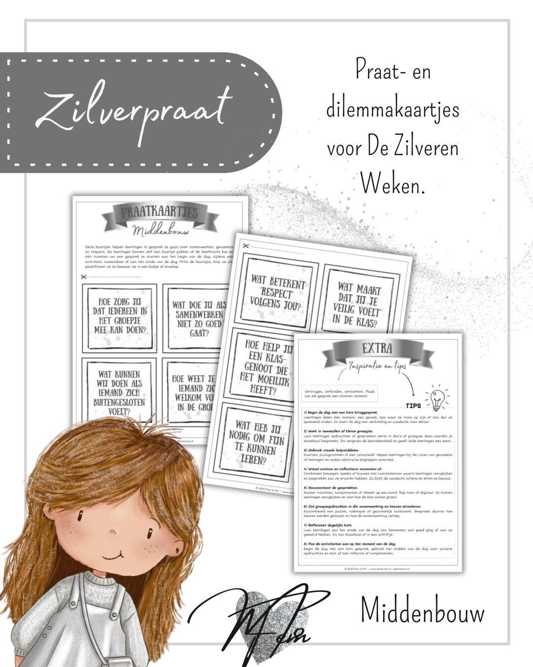 Praat- en dilemmakaartjes middenbouw – voor De Zilveren Weken