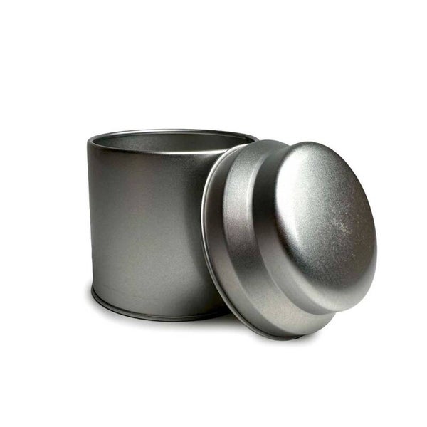 Victorian Domed Round Tea Storage Tin – Silver (50 g)
