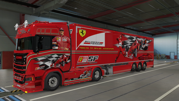 Scania S 2016 & Box Trailer - Tribute To Michael Schumacher