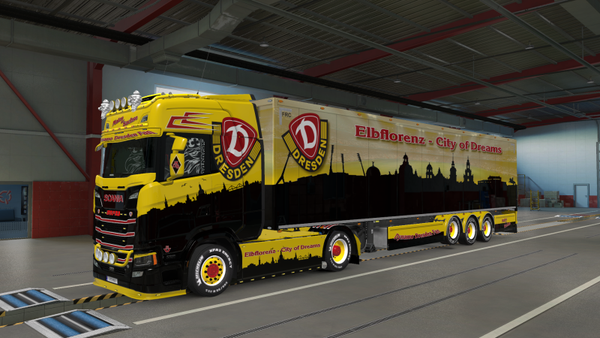 Scania S & Box Trailer - Dynamo Dresden