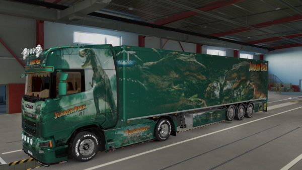 Scania S 2016 & Box Trailer - Jurassic Park