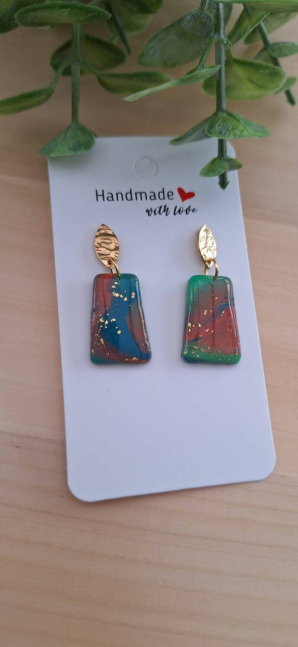 Handgemaakte oorbellen: multicolor