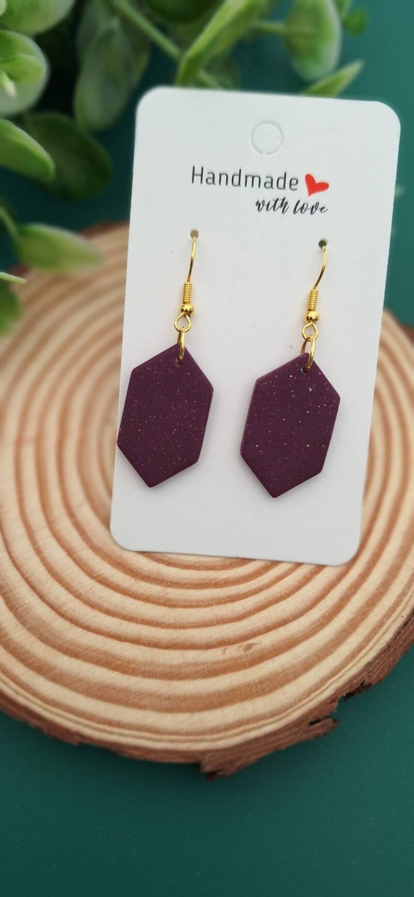 Handgemaakte oorbellen Noé paars