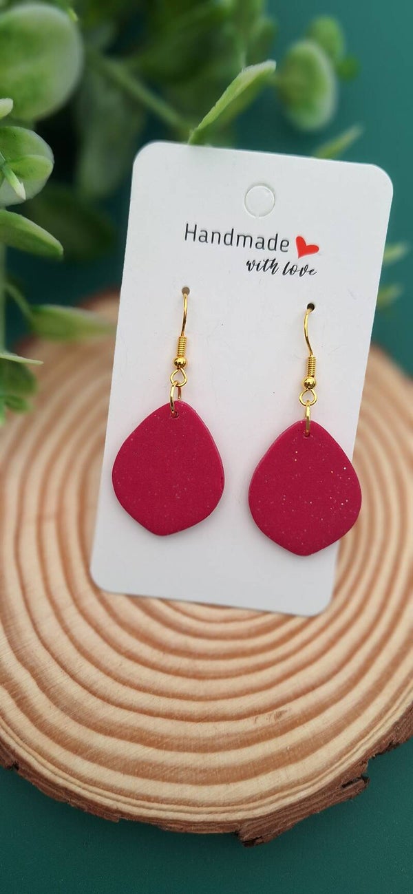 Handgemaakte oorbellen Ida fuschia