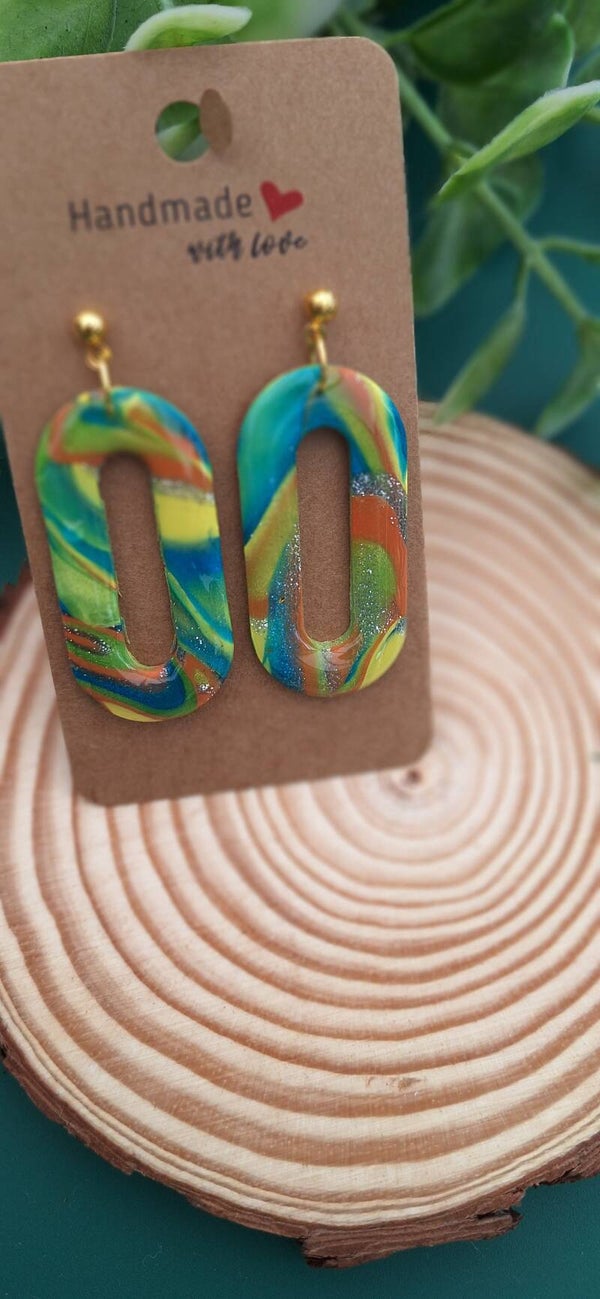 Handgemaakte oorbellen Fien multicolor