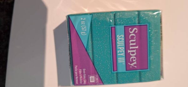 Sculpey polymeerklei Turquoise Glitter
