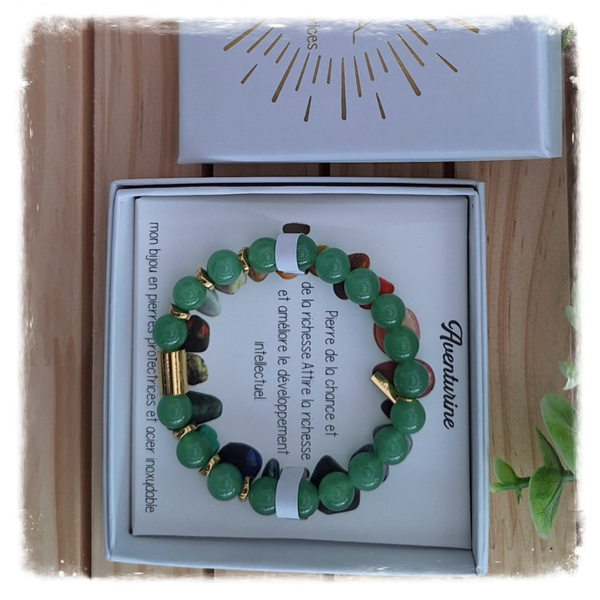 Armband voor haar : beschermende stenen: Aventurine