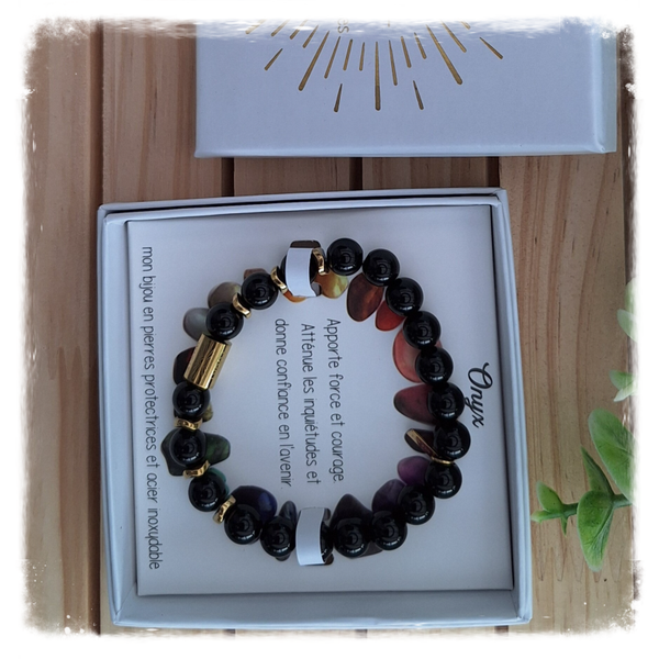 Armband voor haar : beschermende stenen: Onyx