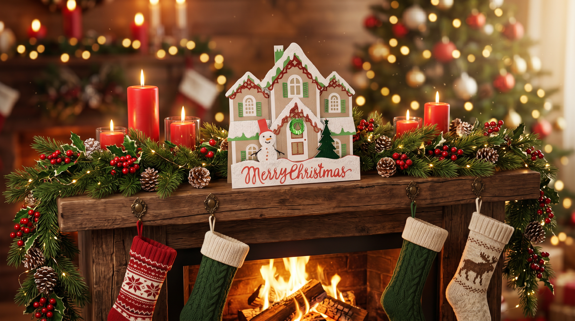 Festive House Card