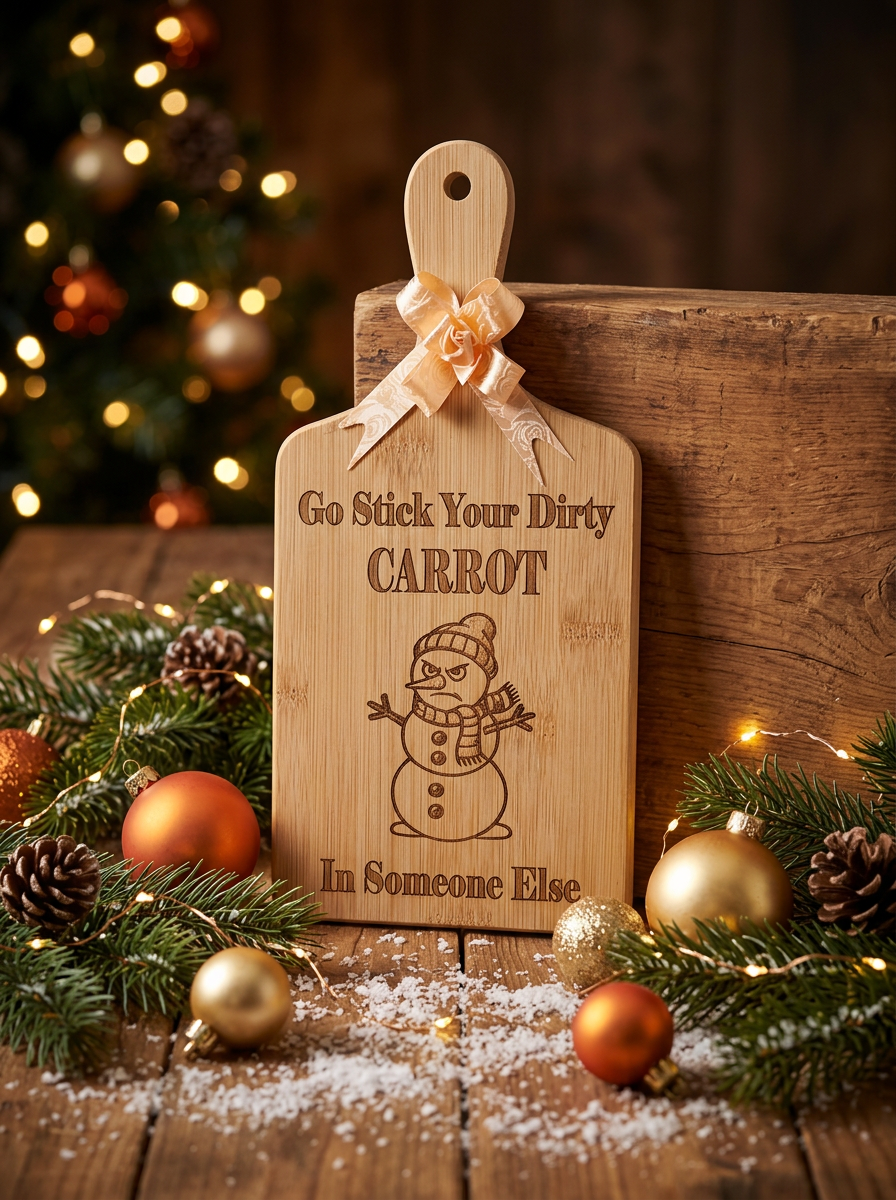 Dirty Carrot — Bamboo Cutting Board Plaque