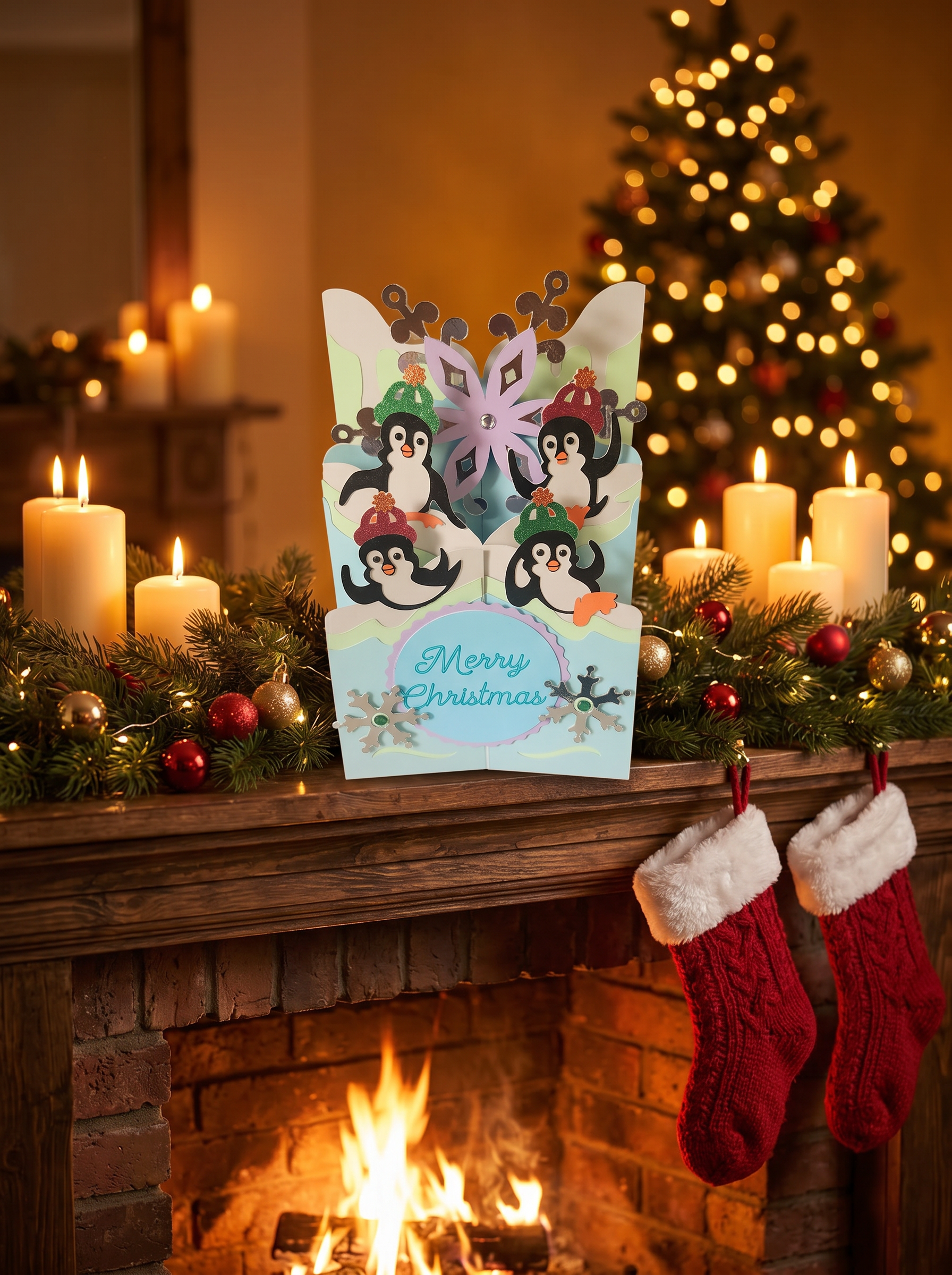 Christmas Penguins Card